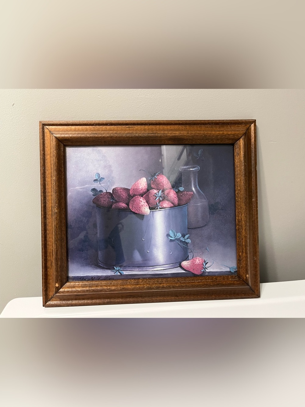 Vintage Donald F. Allen Strawberry Cottage Core Framed Print